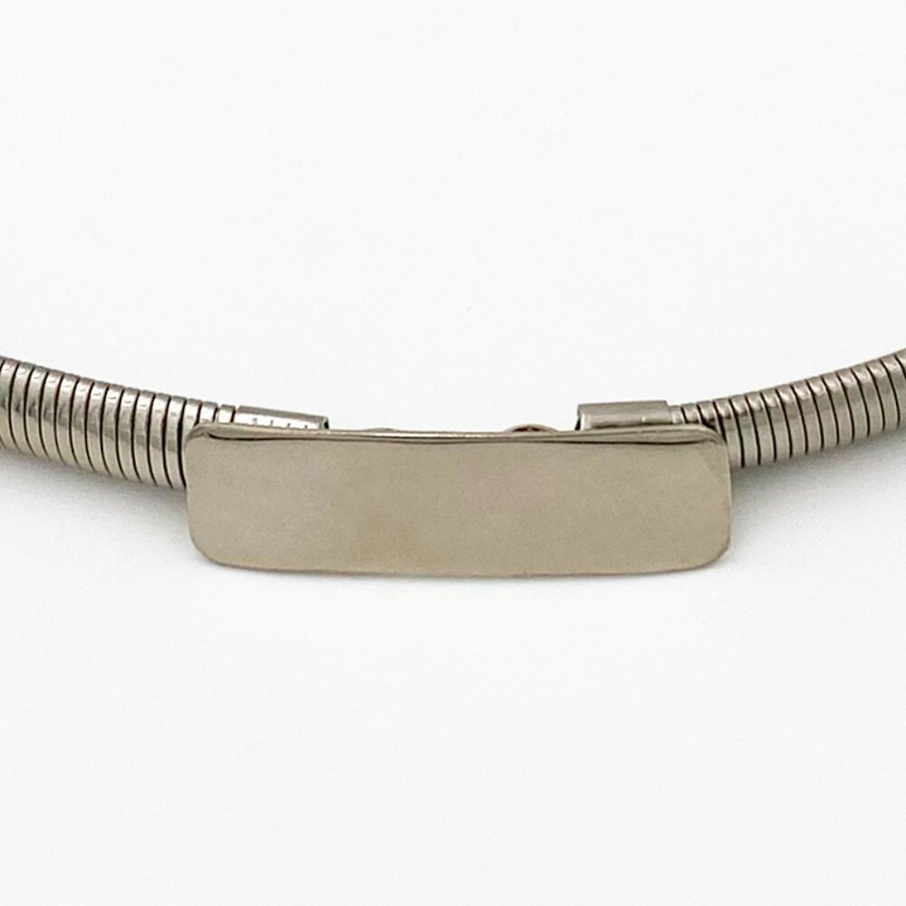 VINTAGE (c. 1980) | Silver Metal Omega Snake Chain Belt | VERY GOOD!!! - Picture 2 of 7